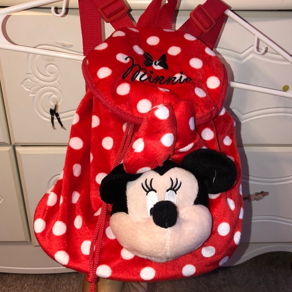Minnie Mouse Plush Drawstring Backpack